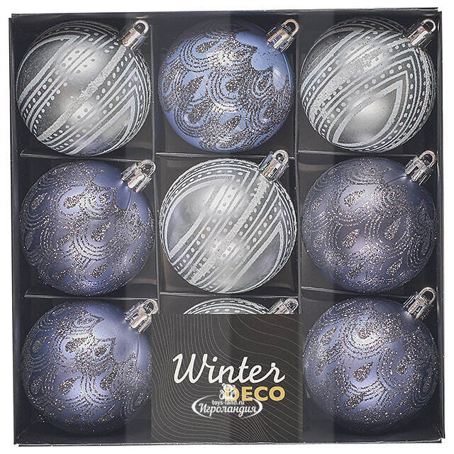 Елочные шары Savelli - Palermo 6 см, 9 шт, пластик Winter Deco