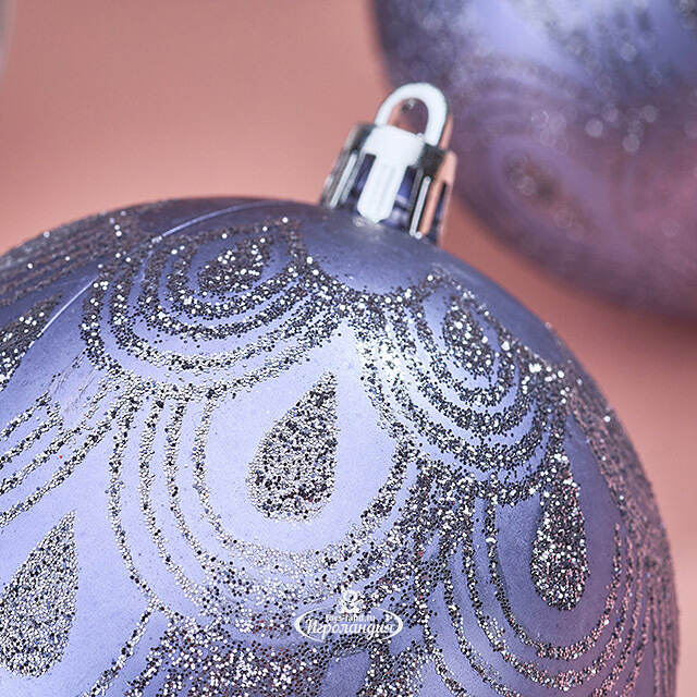 Елочные шары Savelli - Palermo 8 см, 6 шт, пластик Winter Deco