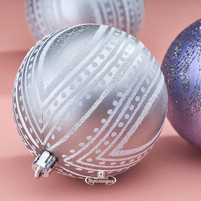 Елочные шары Savelli - Palermo 8 см, 6 шт, пластик Winter Deco