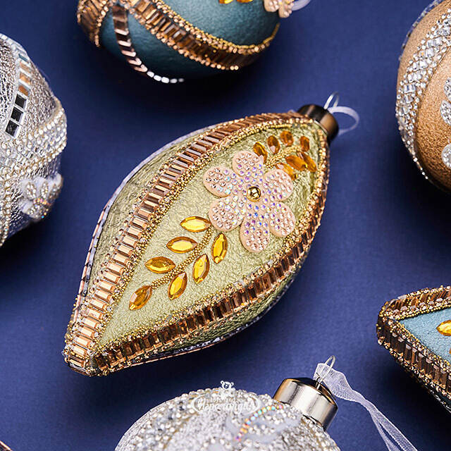 Елочные шары Мойнешти 8-12 см, 12 шт, подарочная коробка, стекло Winter Deco