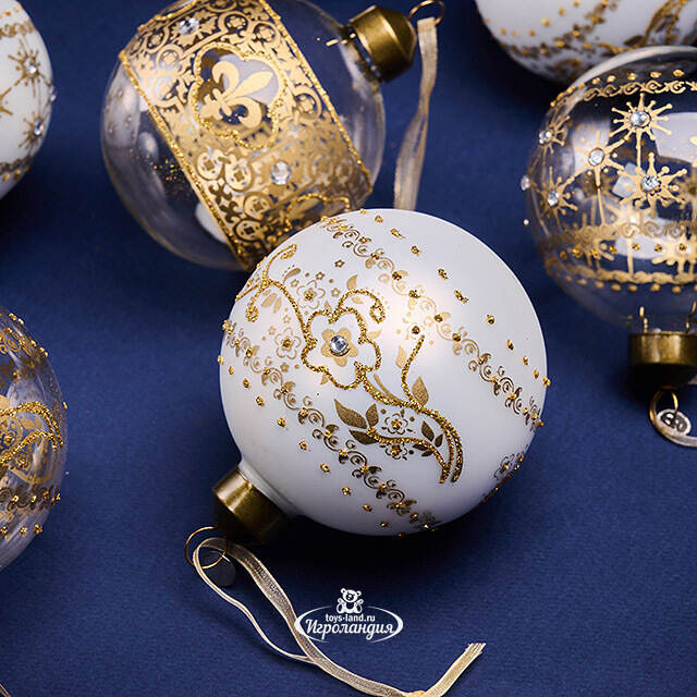 Елочные шары Solare India 8 см, 11 шт, стекло, уцененные Winter Deco