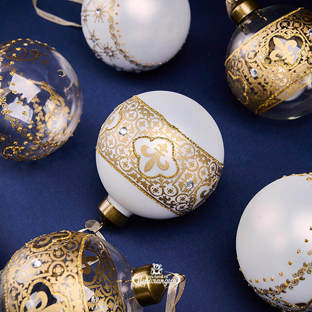 Елочные шары Solare India 8 см, 11 шт, стекло, уцененные Winter Deco