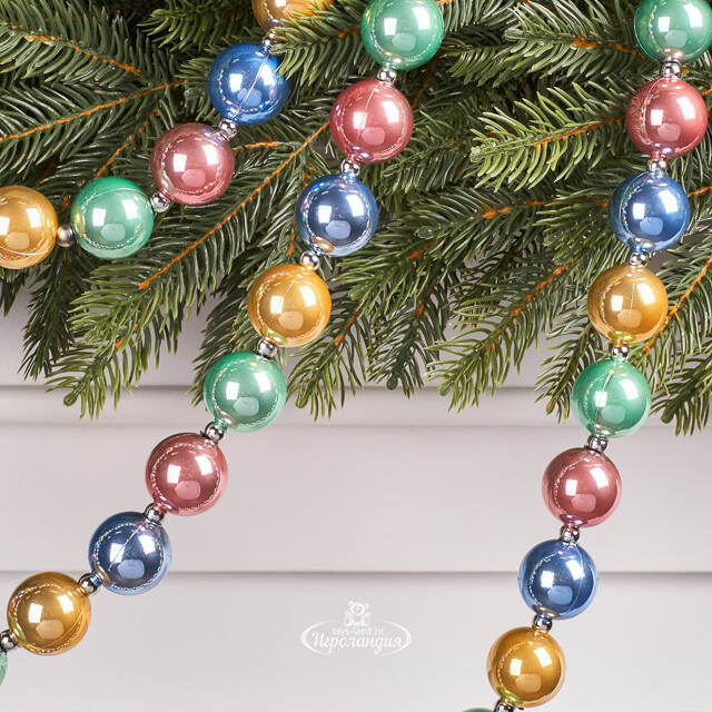 Бусы на елку Wellington - Panna Colori 1-3 см, 198 см, пластиковые Winter Deco