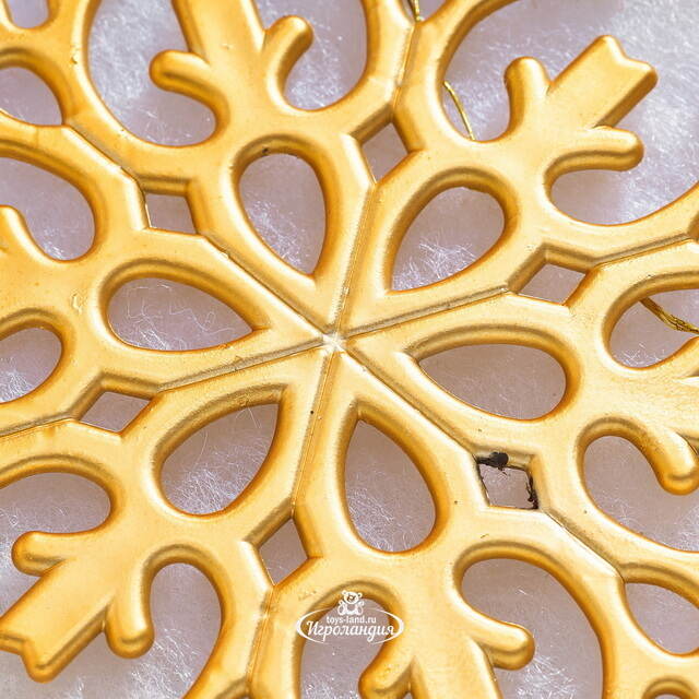 Елочная игрушка Снежинка Flanessa 11 см золотая, 6 шт Winter Deco