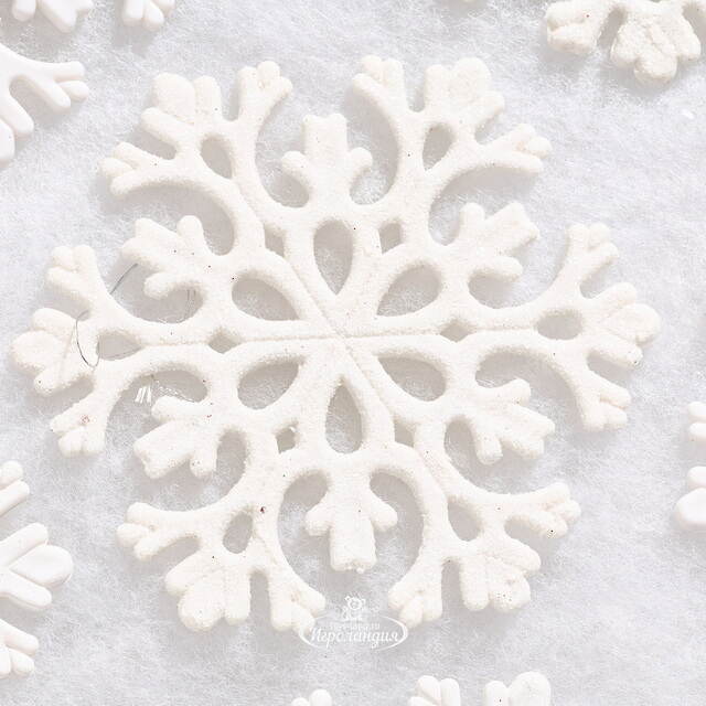 Елочная игрушка Снежинка Flanessa 11 см белая, 6 шт Winter Deco