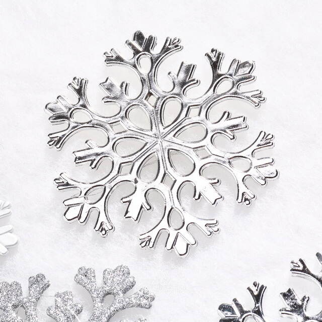 Елочная игрушка Снежинка Flanessa 11 см серебряная, 6 шт Winter Deco