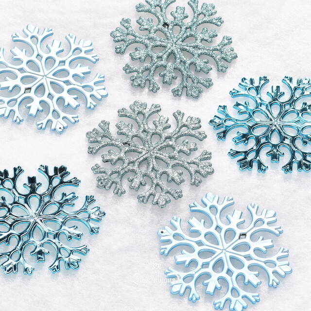 Елочная игрушка Снежинка Flanessa 11 см голубая, 6 шт Winter Deco