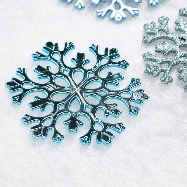 Елочная игрушка Снежинка Flanessa 11 см голубая, 6 шт Winter Deco