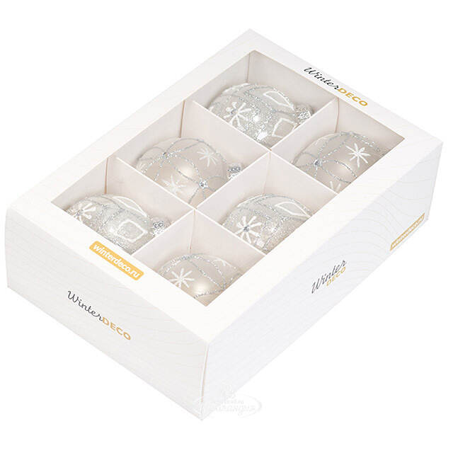 Елочные ПЭТ шары Eterna: Tale of the Northwind 8 см, 6 шт Winter Deco