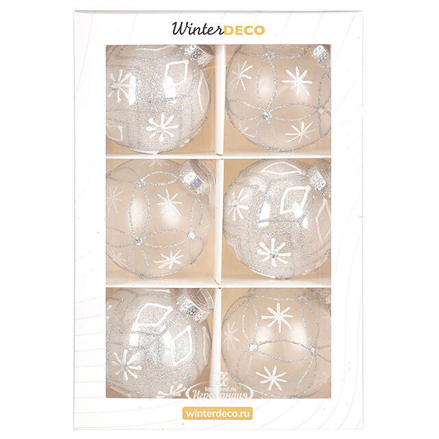 Елочные ПЭТ шары Eterna: Tale of the Northwind 8 см, 6 шт Winter Deco