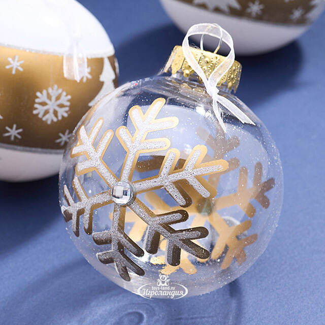 Елочные ПЭТ шары Eterna: Winterglow Sonata 8 см, 6 шт Winter Deco