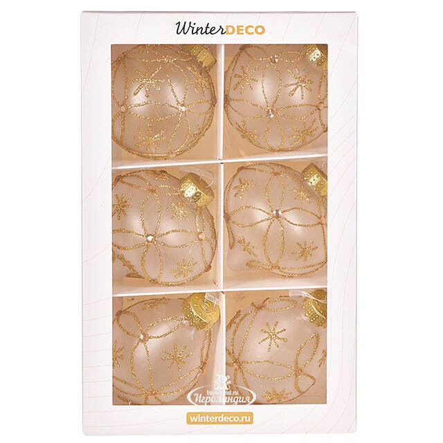 Елочные ПЭТ шары Eterna: Dance of Miralune 8 см, 6 шт Winter Deco