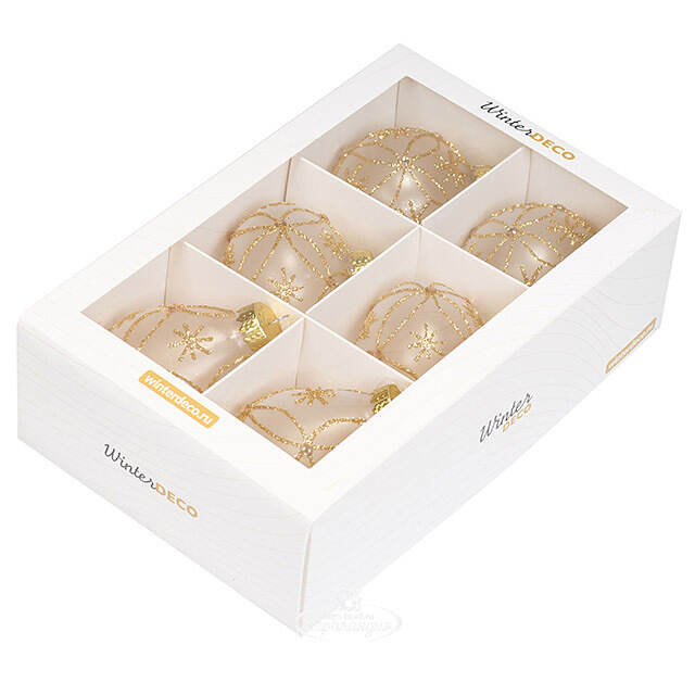 Елочные ПЭТ шары Eterna: Dance of Miralune 8 см, 6 шт Winter Deco