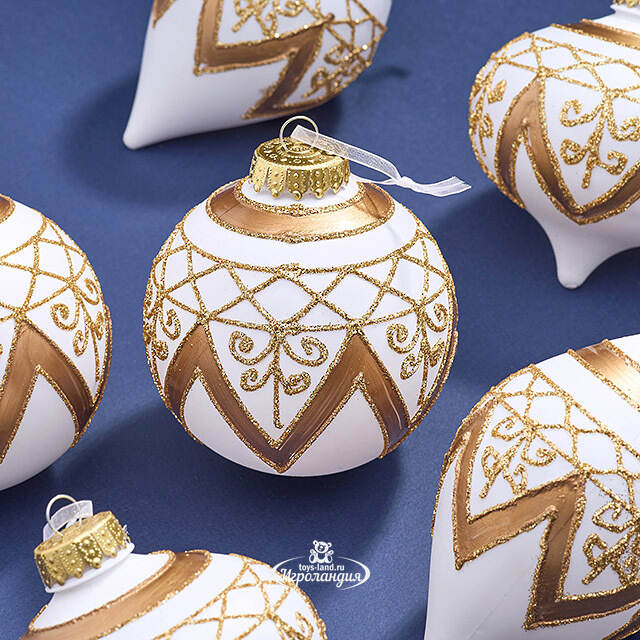 Елочные ПЭТ шары Eterna: Crown of Aetheria 10 см, 6 шт Winter Deco