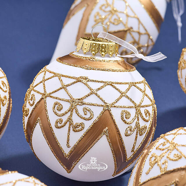 Елочные ПЭТ шары Eterna: Crown of Aetheria 10 см, 6 шт Winter Deco