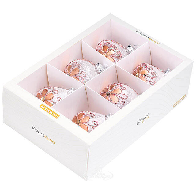 Елочные ПЭТ шары Eterna: Everfrost Garden 10 см, 6 шт Winter Deco