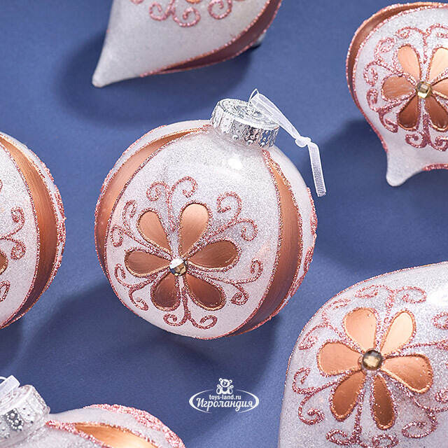 Елочные ПЭТ шары Eterna: Everfrost Garden 10 см, 6 шт Winter Deco