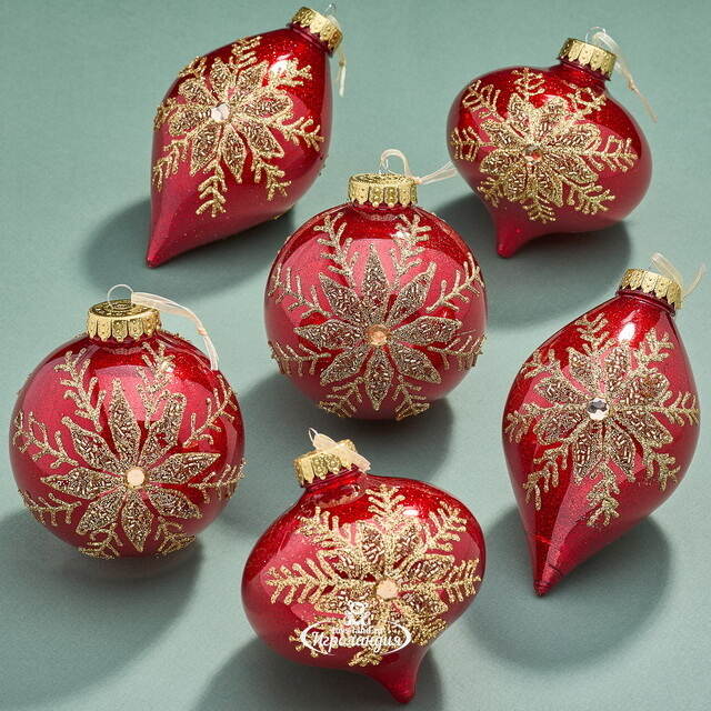 Елочные ПЭТ шары - Серрес Ликсури 10 см, 6 шт Winter Deco