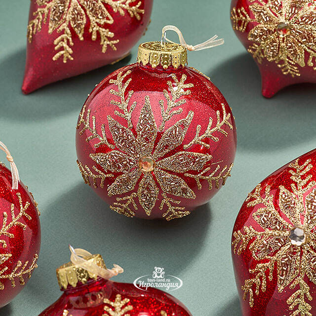 Елочные ПЭТ шары - Серрес Ликсури 10 см, 6 шт Winter Deco