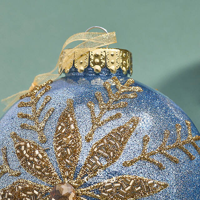 Елочные ПЭТ шары Eterna: Zaffre Snowlace 10 см, 6 шт Winter Deco