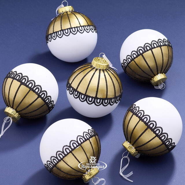 Елочные ПЭТ шары Eterna: Auroras Embrace 10 см, 6 шт Winter Deco