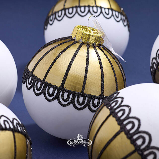 Елочные ПЭТ шары Eterna: Auroras Embrace 10 см, 6 шт Winter Deco