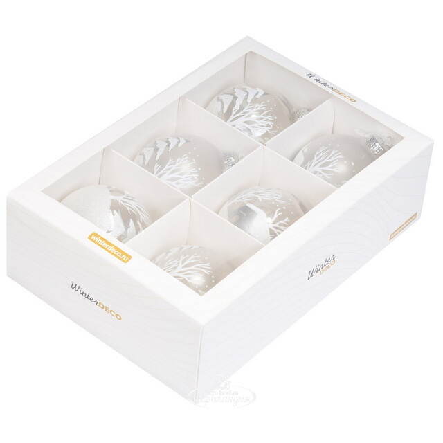 Елочные ПЭТ шары Eterna: Forestlight Reverie 10 см, 6 шт Winter Deco