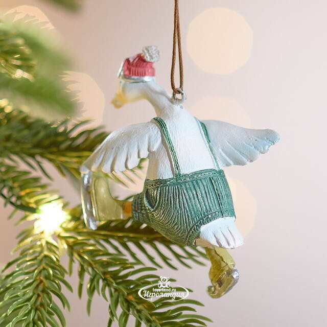 Елочная игрушка Гусь Инди на коньках 9 см Winter Deco
