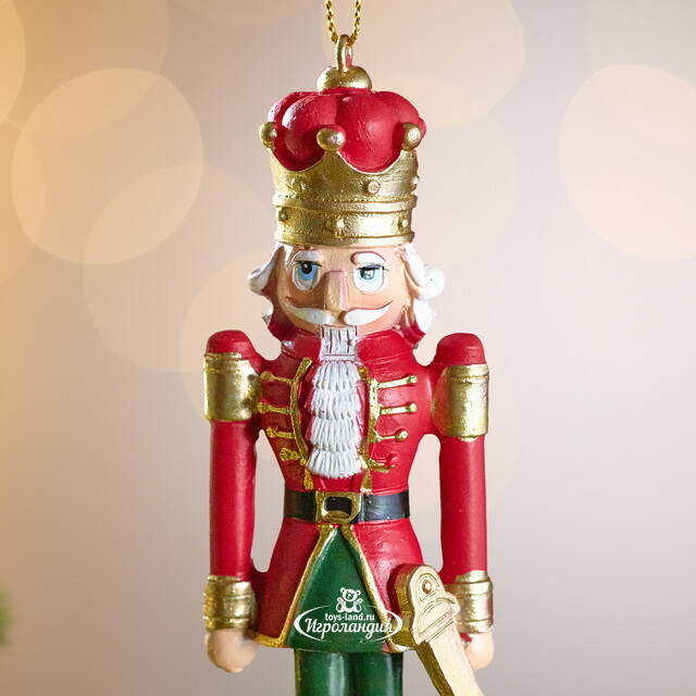 Елочная игрушка Щелкунчик из Страны Сладостей 13 см, красный Winter Deco