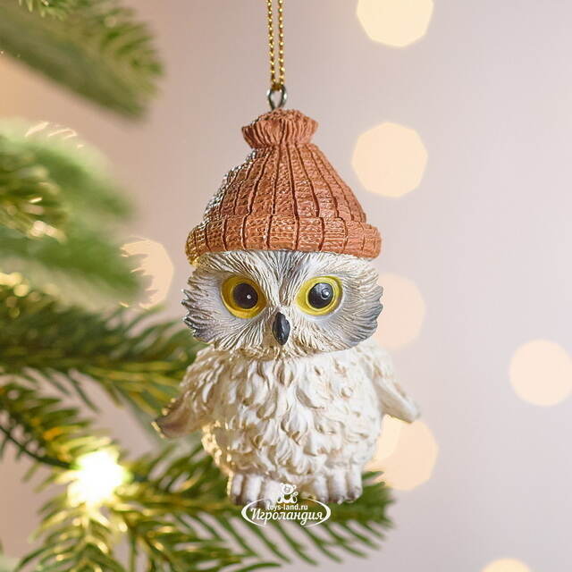 Елочная игрушка Филин Кристофер в шапке 7 см Winter Deco