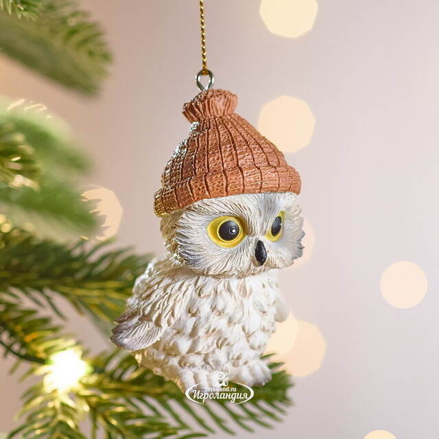 Елочная игрушка Филин Кристофер в шапке 7 см Winter Deco