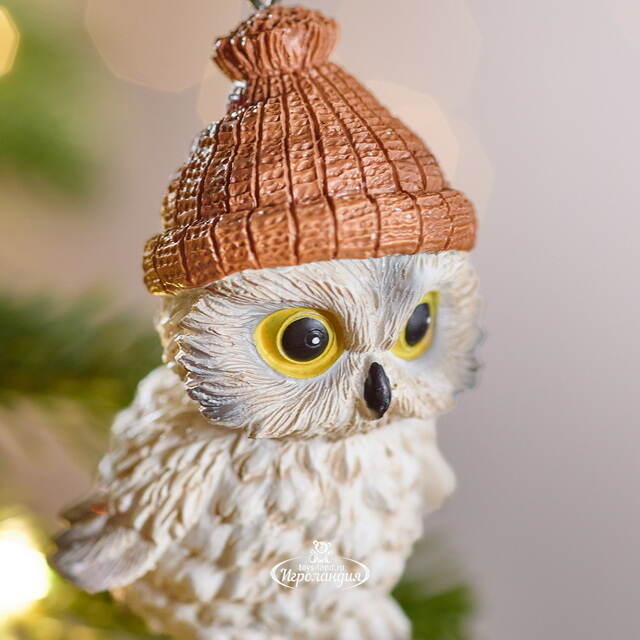 Елочная игрушка Филин Кристофер в шапке 7 см Winter Deco