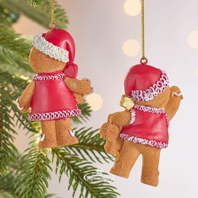 Набор елочных игрушек Пряничные Человечки - Мэтью и Лэсси 9 см, 2 шт  Winter Deco