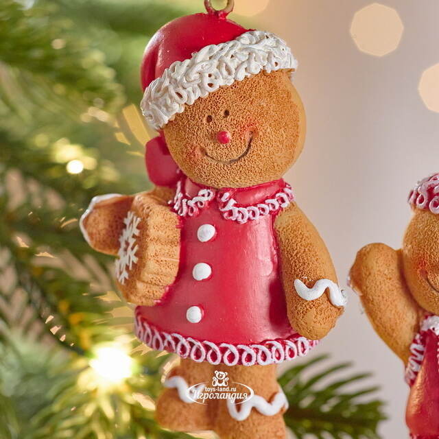 Набор елочных игрушек Пряничные Человечки - Мэтью и Лэсси 9 см, 2 шт  Winter Deco