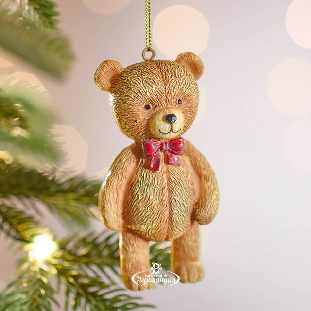 Елочная игрушка Медведь Патрик - Sweet tooth 10 см коричневая Winter Deco