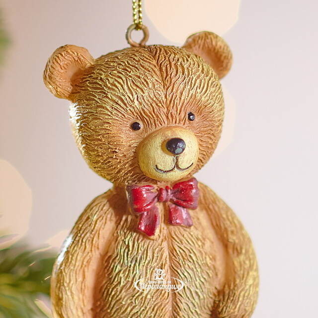 Елочная игрушка Медведь Патрик - Sweet tooth 10 см коричневая Winter Deco