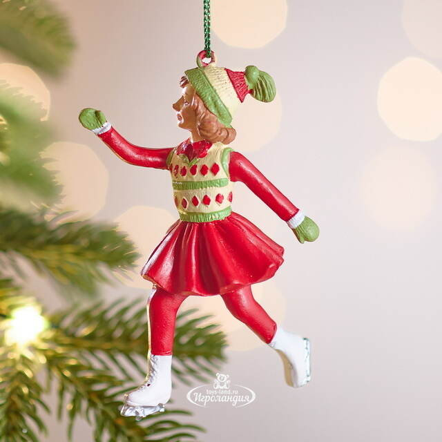 Елочная игрушка Девушка Летиция на коньках 10 см Winter Deco