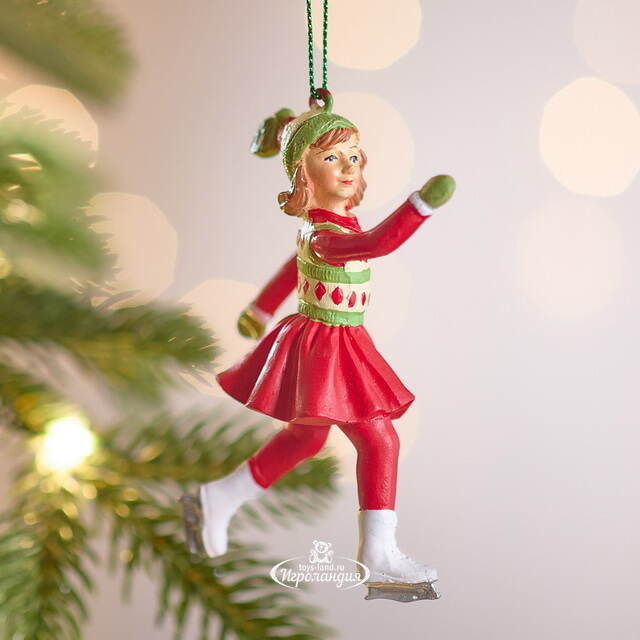 Елочная игрушка Девушка Летиция на коньках 10 см Winter Deco