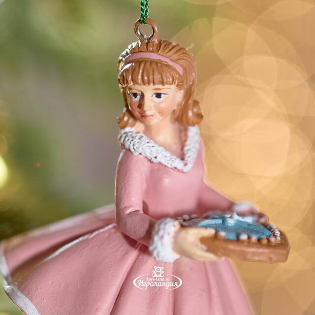 Елочная игрушка Девушка Мирелла с пирогом 12 см Winter Deco