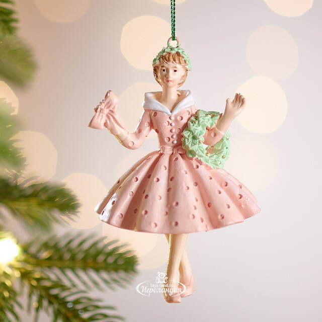 Елочная игрушка Девушка Раймонда в пышном платье 10 см Winter Deco