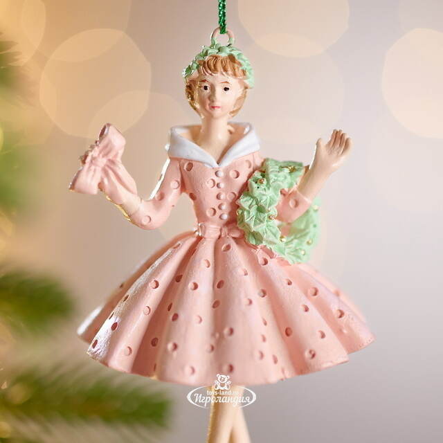 Елочная игрушка Девушка Раймонда в пышном платье 10 см Winter Deco