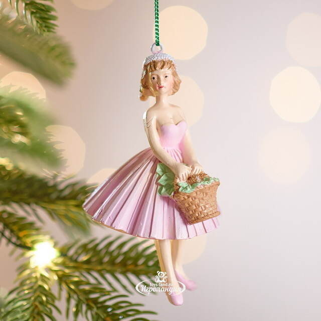 Елочная игрушка Девушка Риккарда с корзинкой 10 см Winter Deco