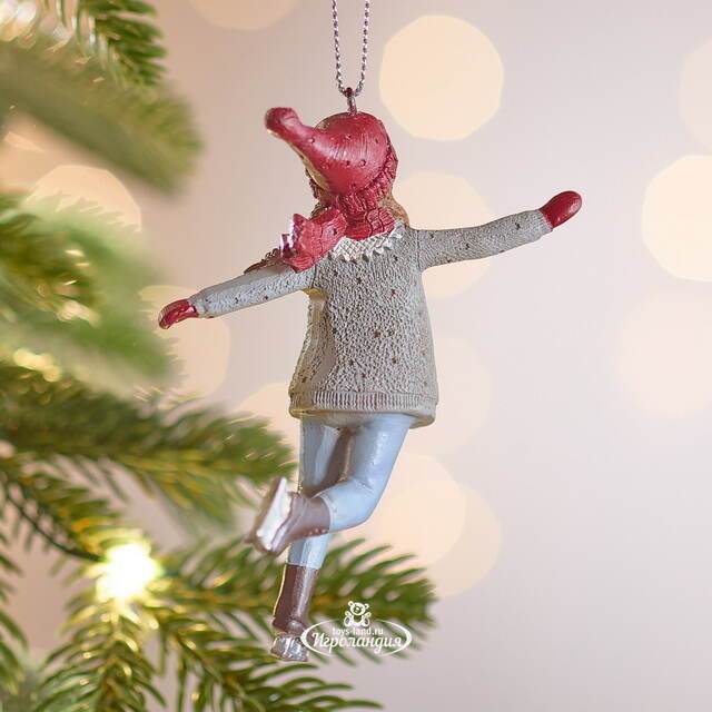 Елочная игрушка Девушка Силвана на коньках 10 см Winter Deco