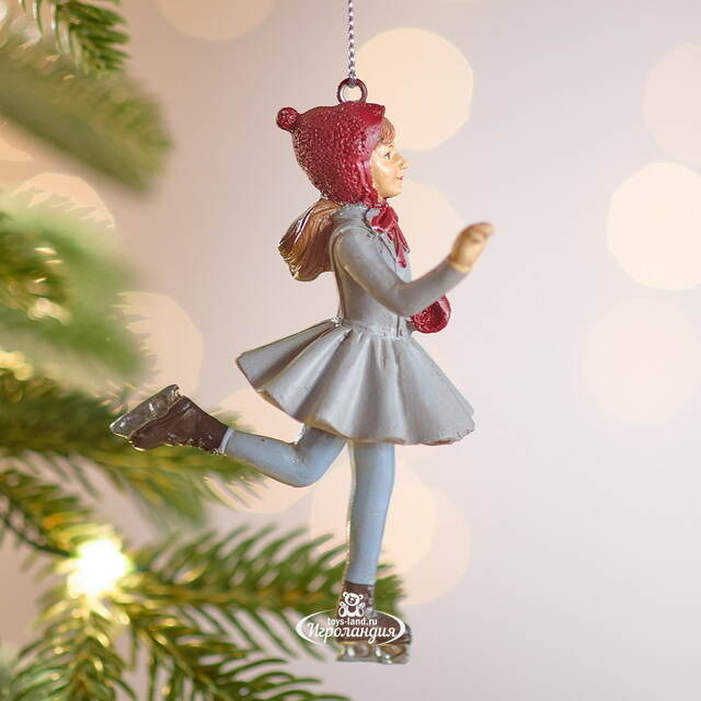 Елочная игрушка Девушка Силвана шапке и муфточке 10 см Winter Deco