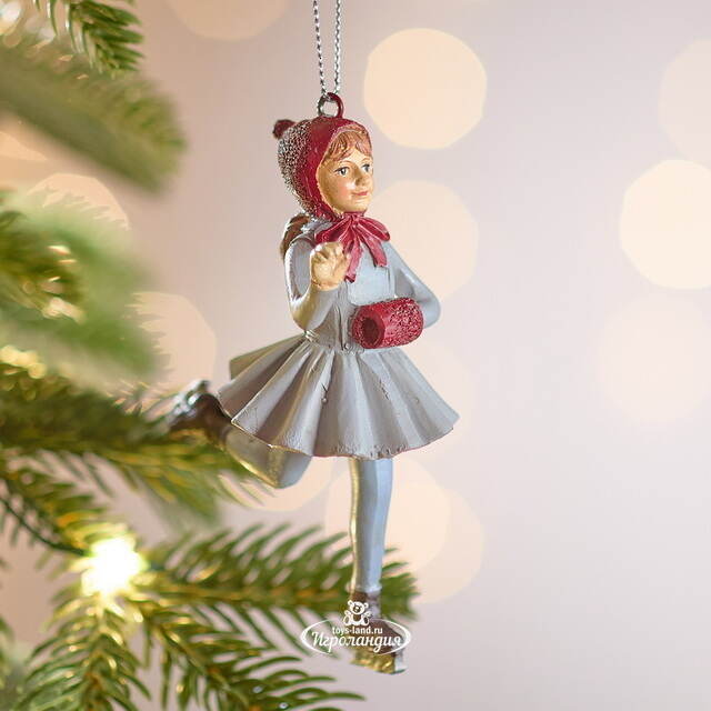 Елочная игрушка Девушка Силвана шапке и муфточке 10 см Winter Deco