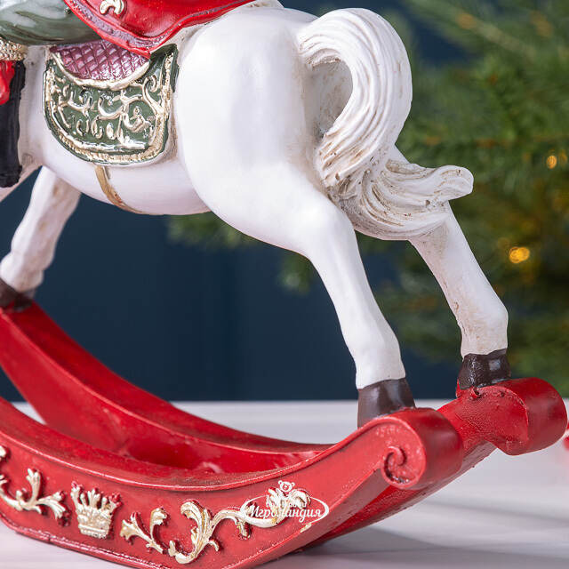 Декоративная фигурка Щелкунчик Гофмана на лошадке-качалке 25 см Winter Deco