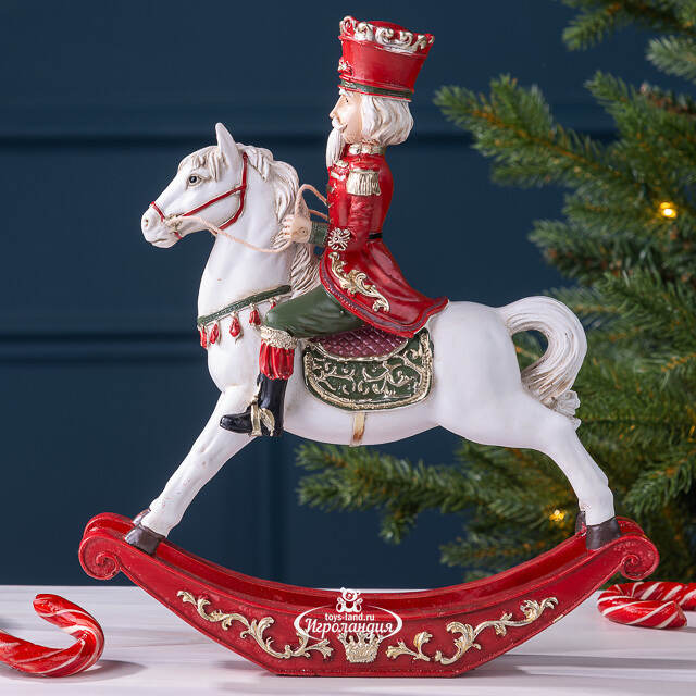 Декоративная фигурка Щелкунчик Гофмана на лошадке-качалке 25 см Winter Deco