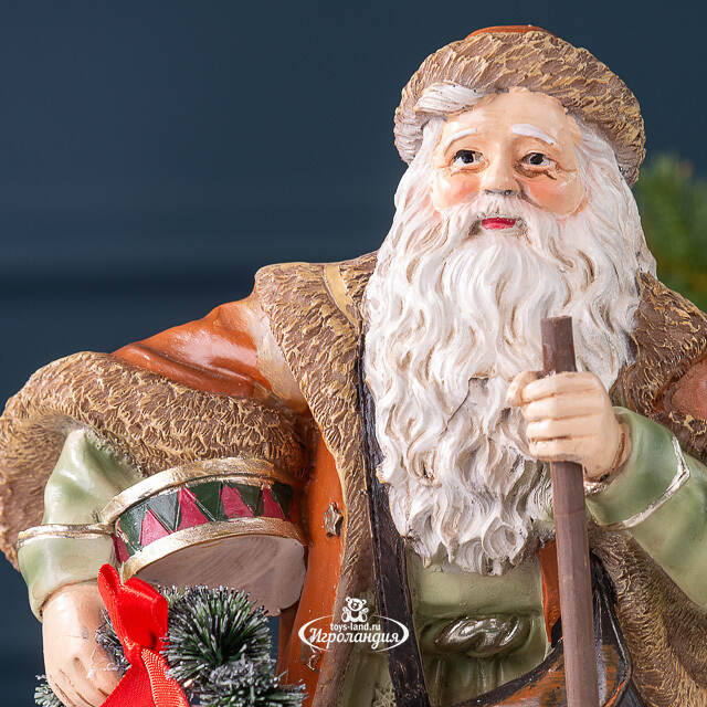 Декоративная фигурка Дед Мороз с венком - Christmas Fairyland 25 см Winter Deco