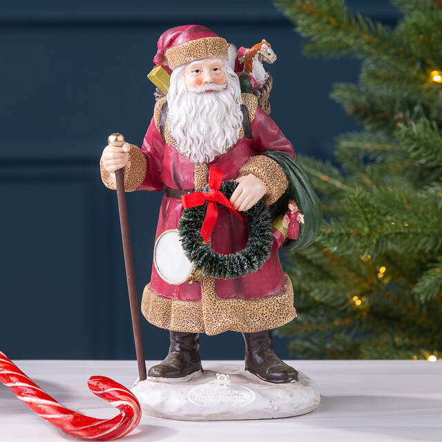 Декоративная фигурка Дед Мороз с посохом - Christmas Fairyland 20 см Winter Deco