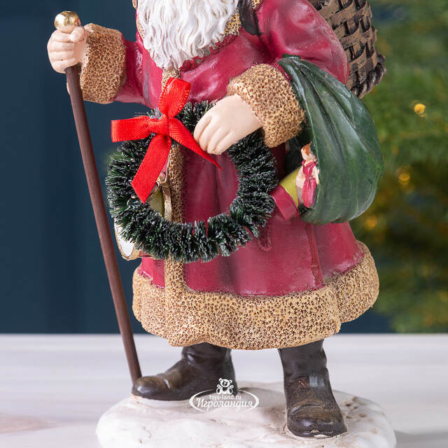 Декоративная фигурка Дед Мороз с посохом - Christmas Fairyland 20 см Winter Deco